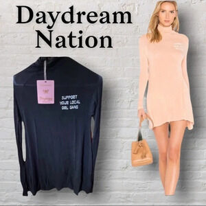 NEW Daydream Nation Sweater dress Black XS